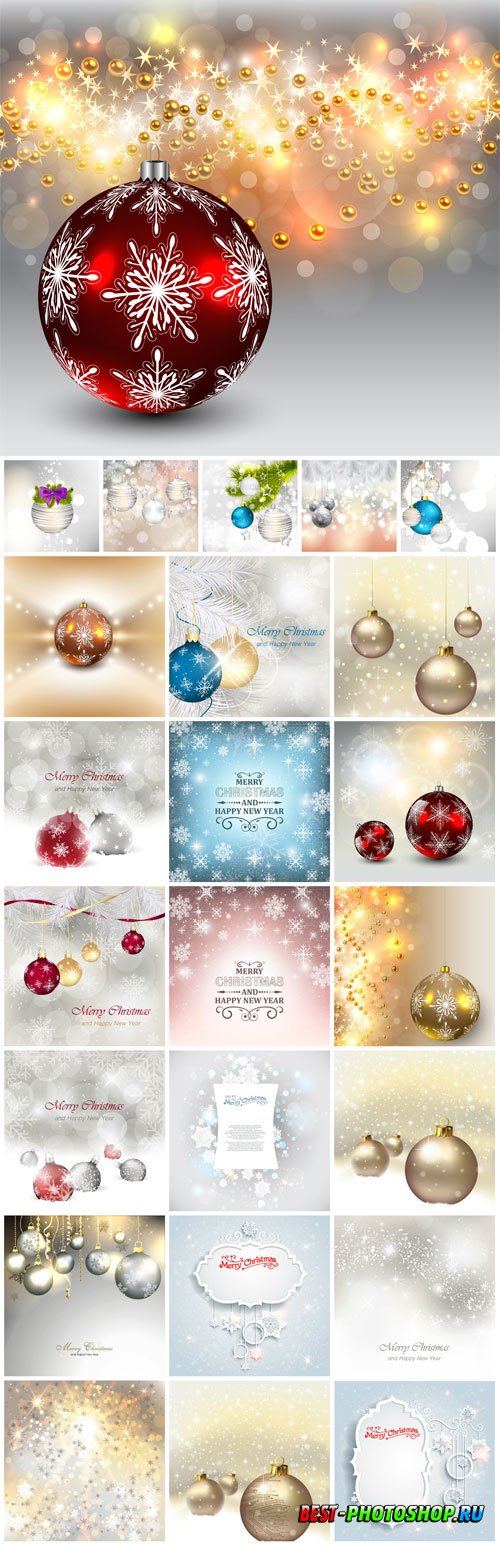 New Year and Christmas illustrations in vector 43
