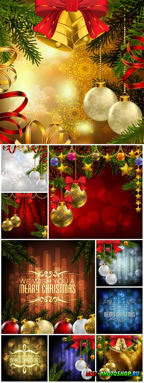 New Year and Christmas illustrations in vector 27