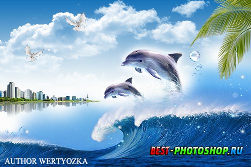 Dolphins multilayer PSD source with 3D effect