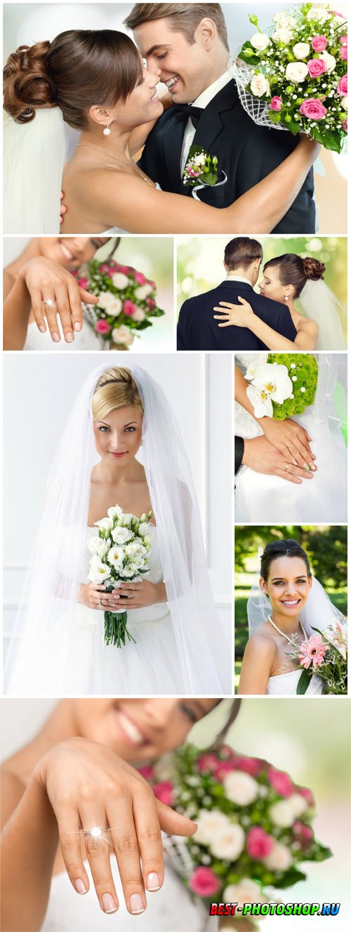 Wedding, bride and groom stock photos