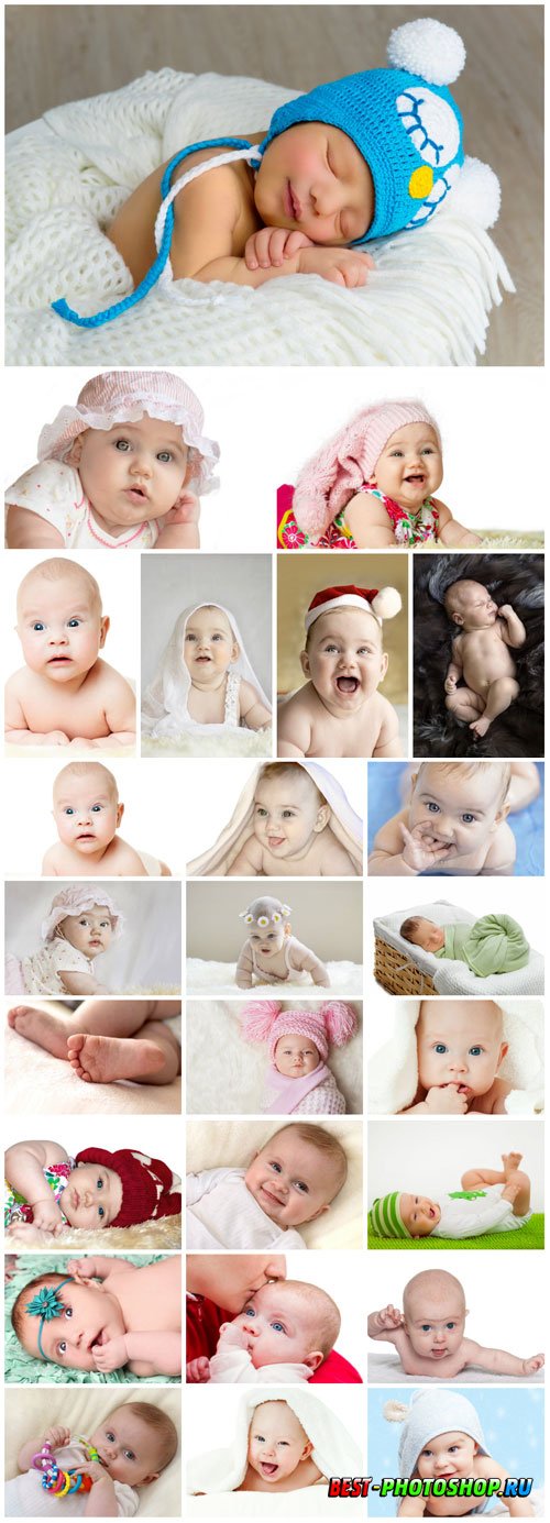 Little newborn babies stock photo