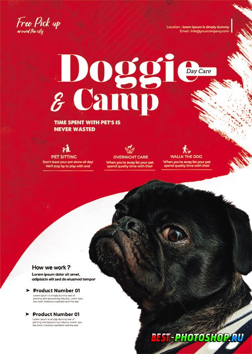 Pet Daycare Flyer PSD Template