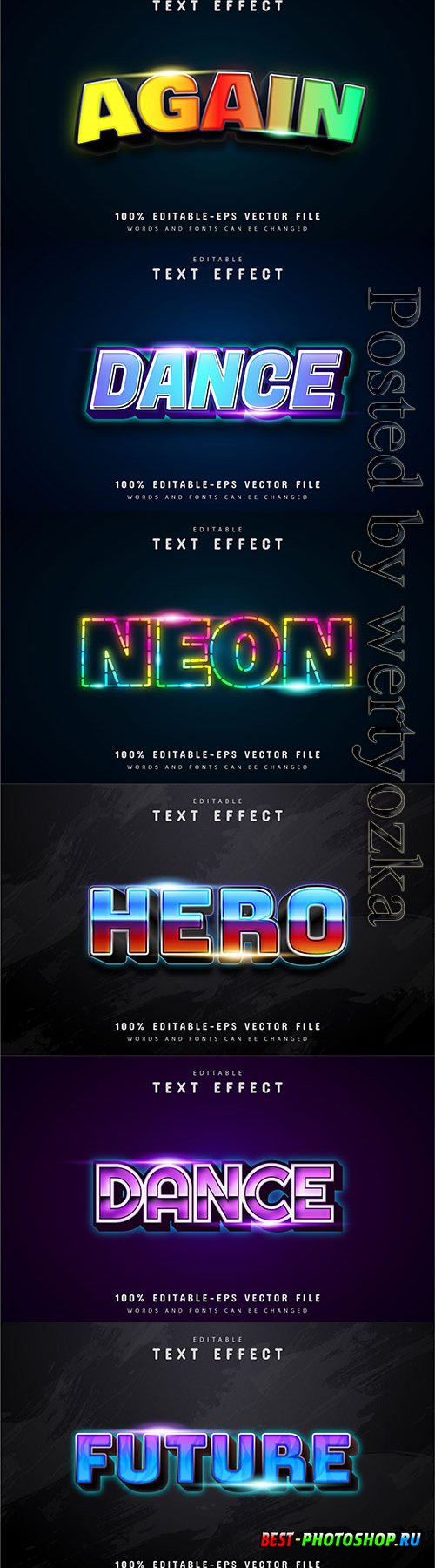 3d editable text style effect vector vol 221