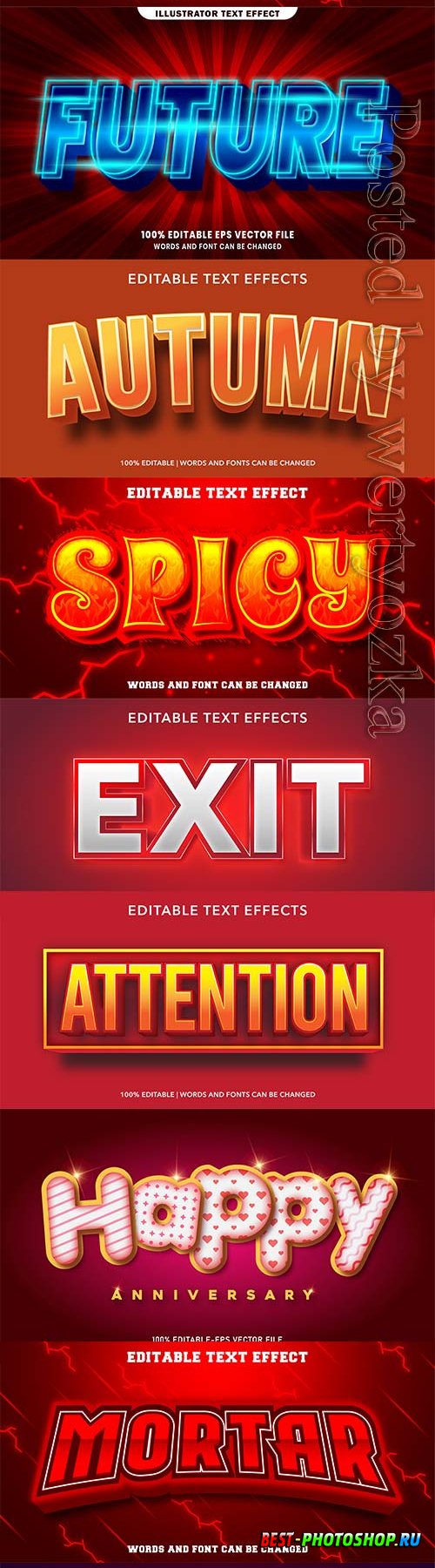 3d editable text style effect vector vol 246