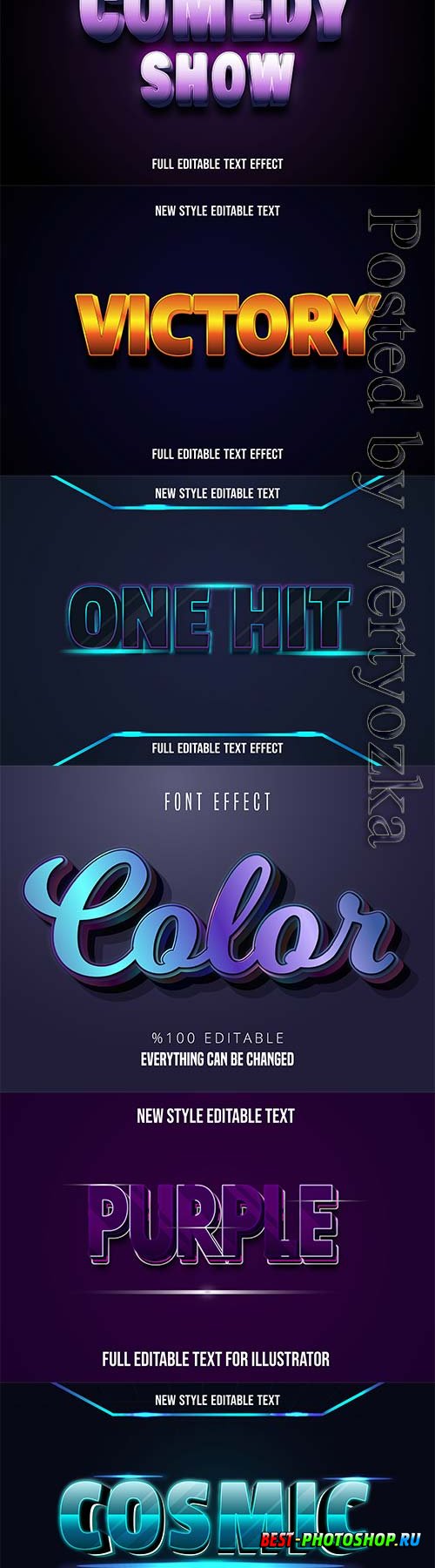 3d editable text style effect vector vol 241
