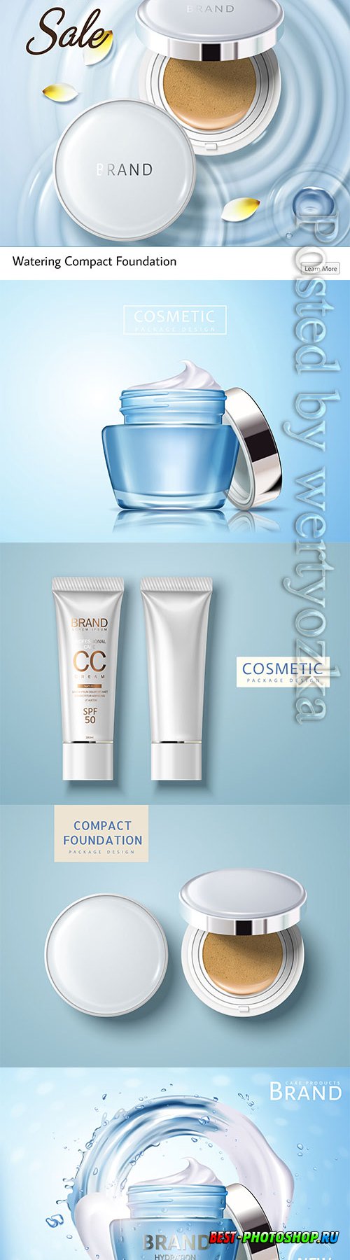 Bottle package skin care cream, beauty cosmetic poster