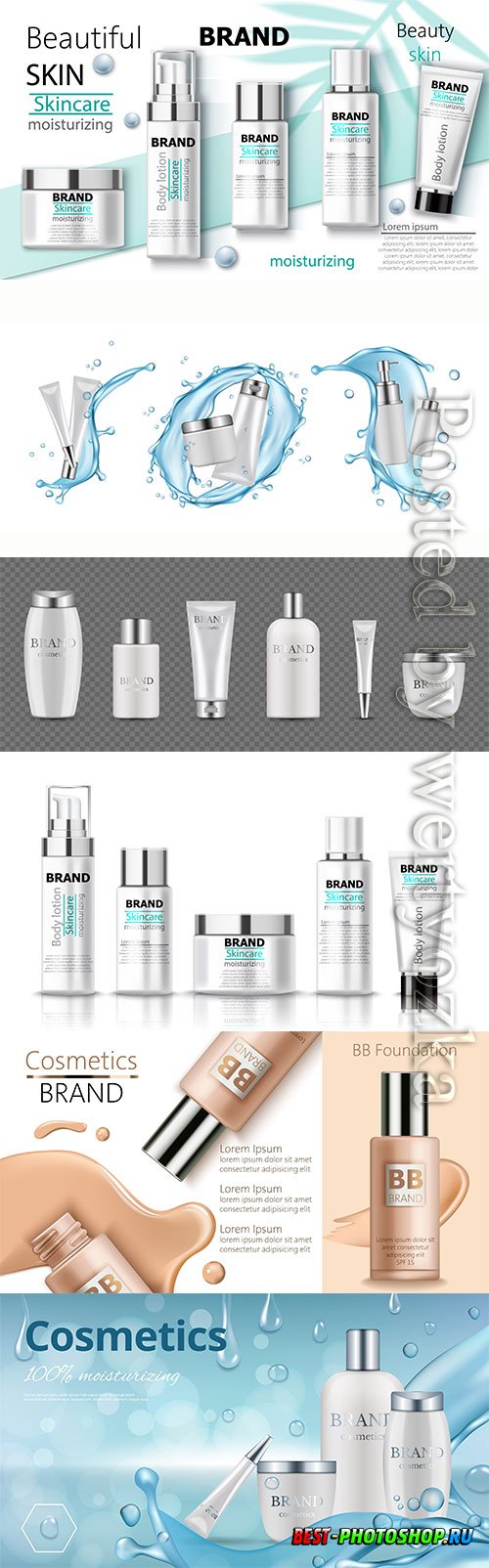 Beauty cosmetic product vector poster