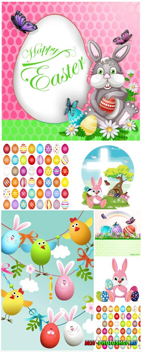Vector illustration with Easter elements