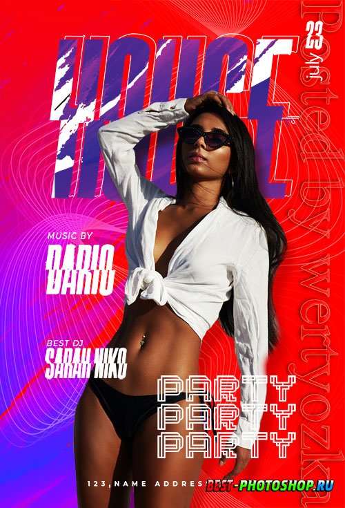 House Party Flyer PSD Template
