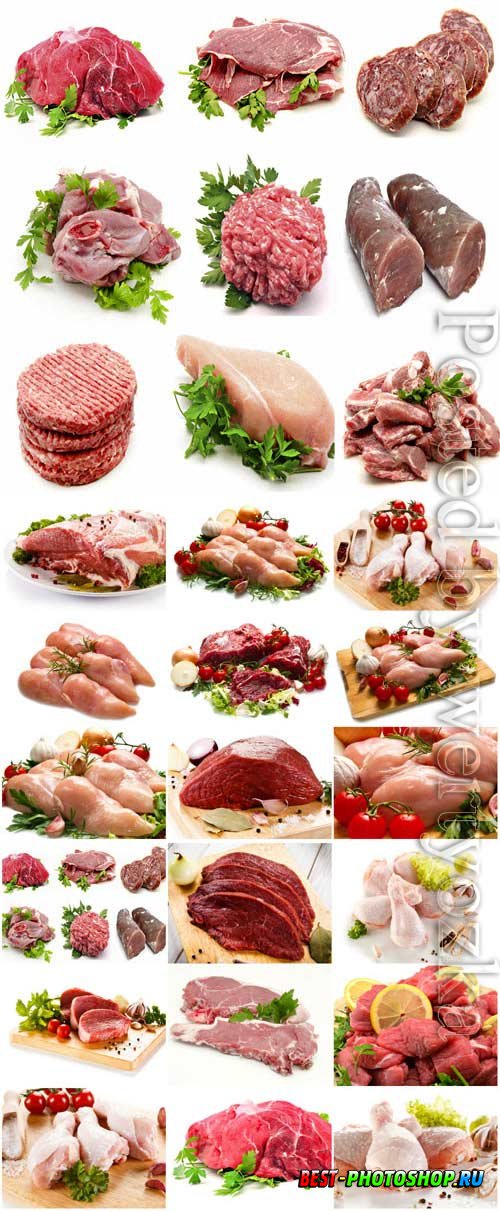 Fresh meat, minced meat stock photo