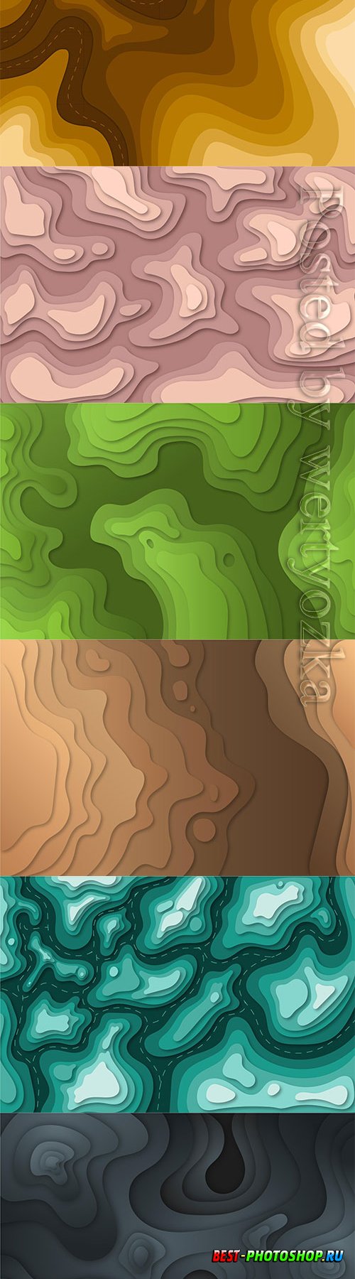 Abstract topographic vector background