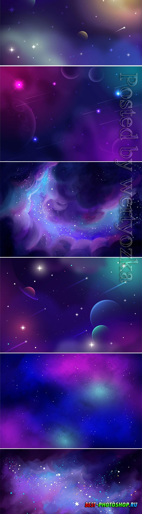 Gradient galaxy vector background