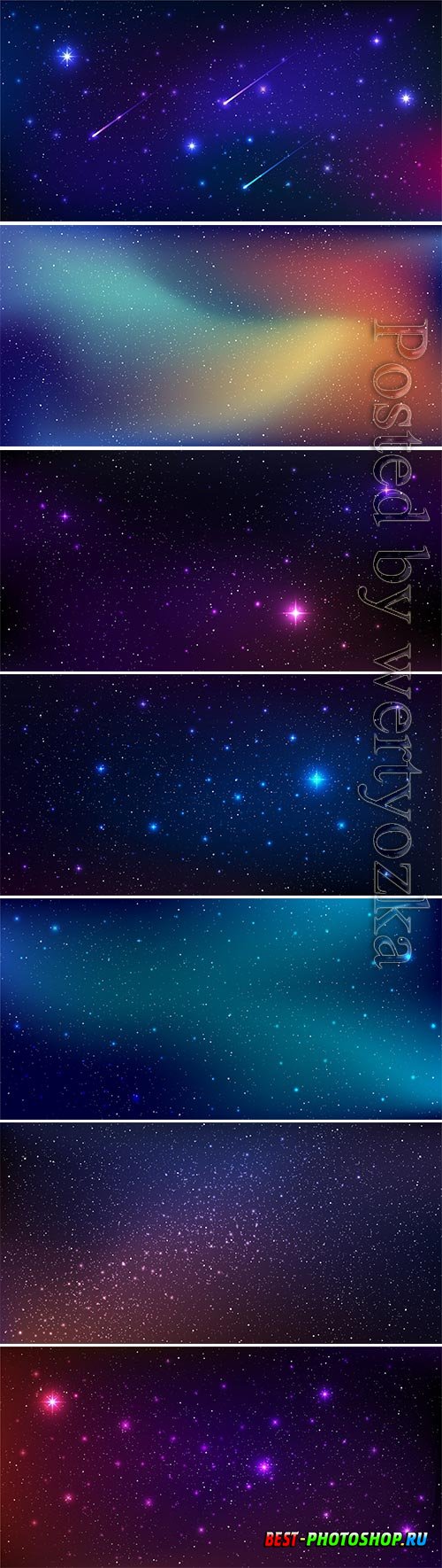Galaxy illustration with stardust and bright shining stars