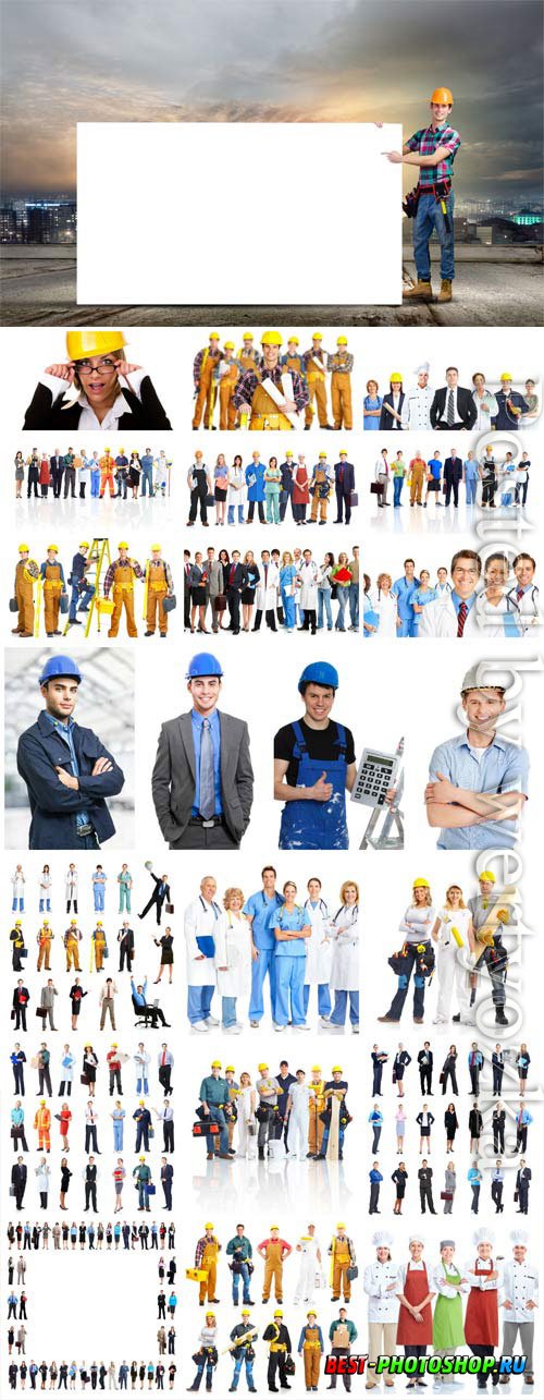 People of different professions stock photo