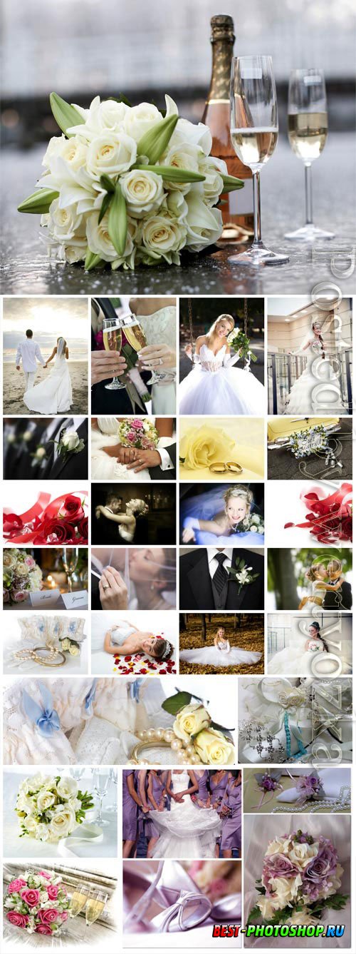 Wedding collage stock photo