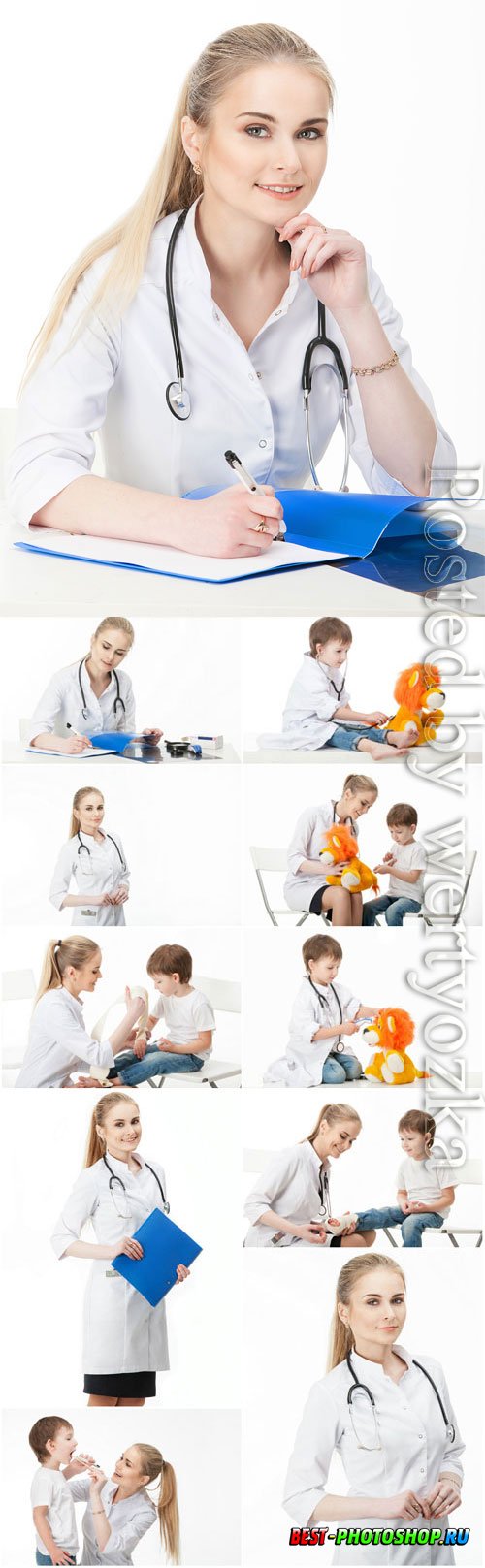 Woman pediatrician stock photo