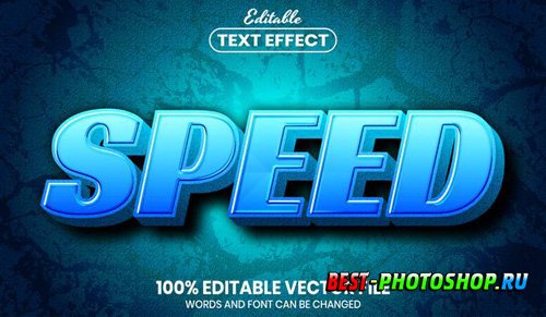 Speed text, font style editable text effect