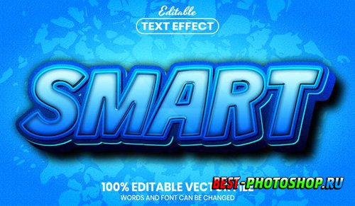 Smart text, font style editable text effect
