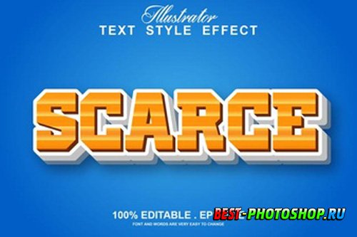 Scarce text effect editable