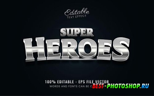 Super heroes text effect