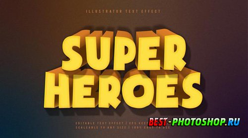 Super heroes theme text font effect