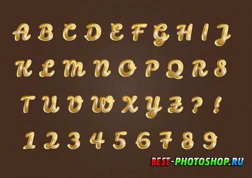 Pure golden alphabets numbers set