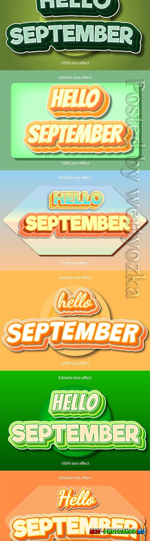 Hello september editable text effect vol 7