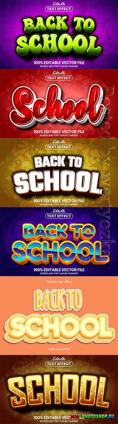 Back to school editable text effect vol 6