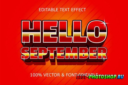 Hello september editable text effect vol 4