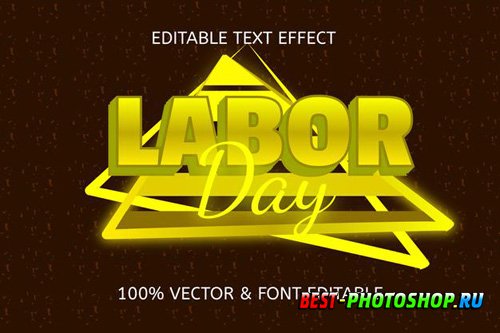 Labor day editable text effect vol 3