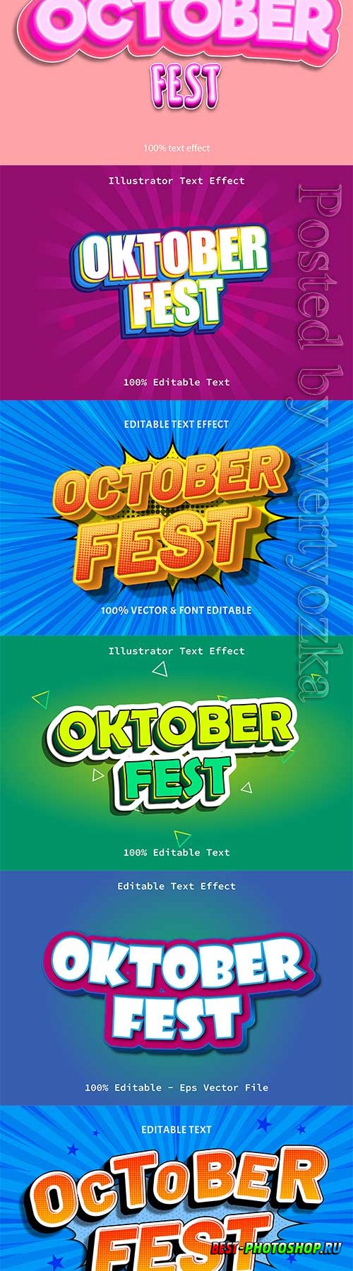October fest editable text effect vol 8