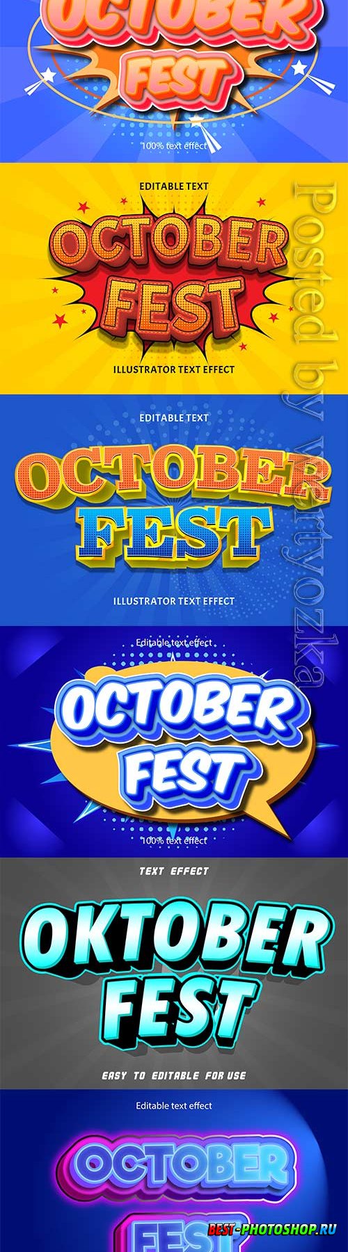 October fest editable text effect vol 7
