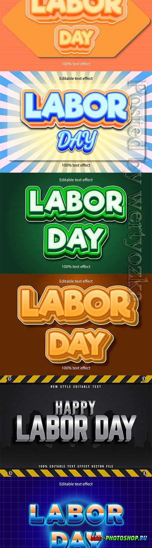 Labor day editable text effect vol 10