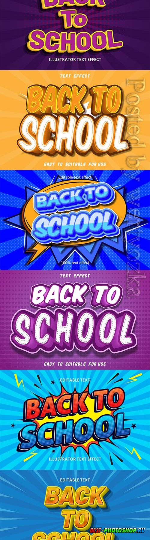 Back to school editable text effect vol 9
