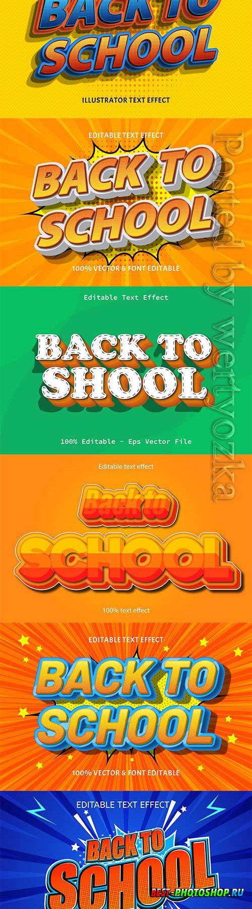 Back to school editable text effect vol 10