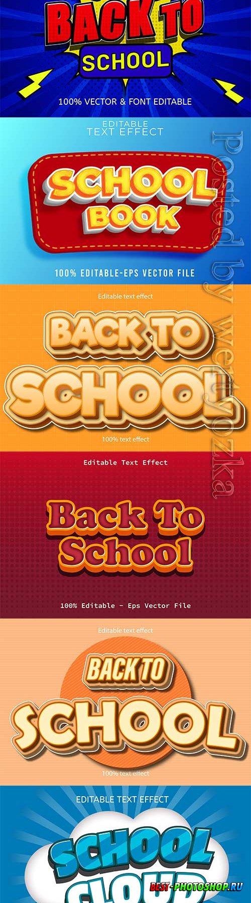 Back to school editable text effect vol 11
