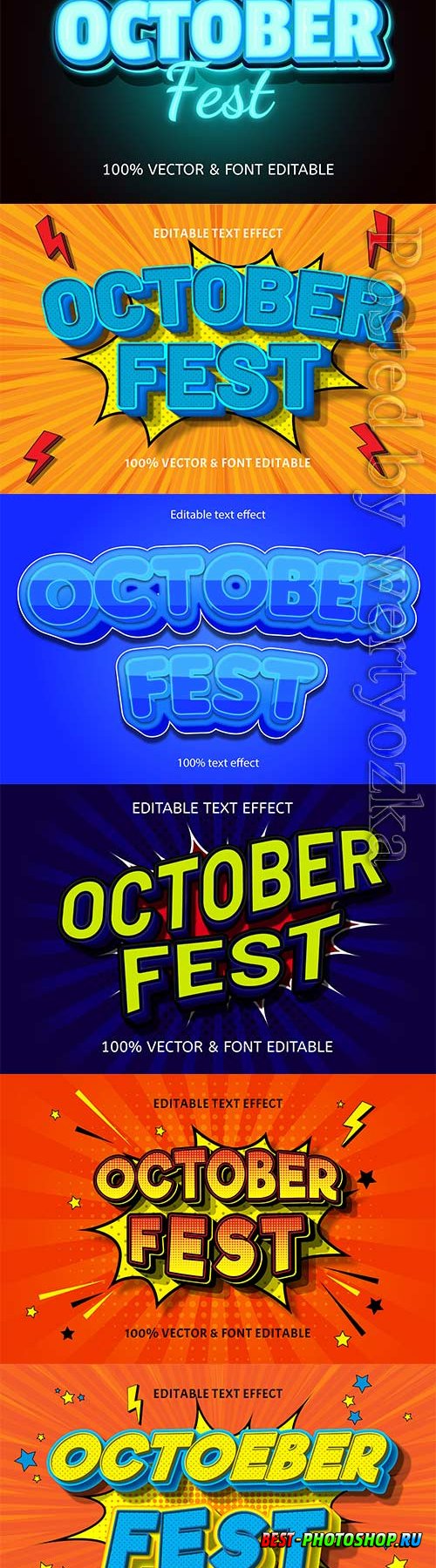 October fest editable text effect vol 11