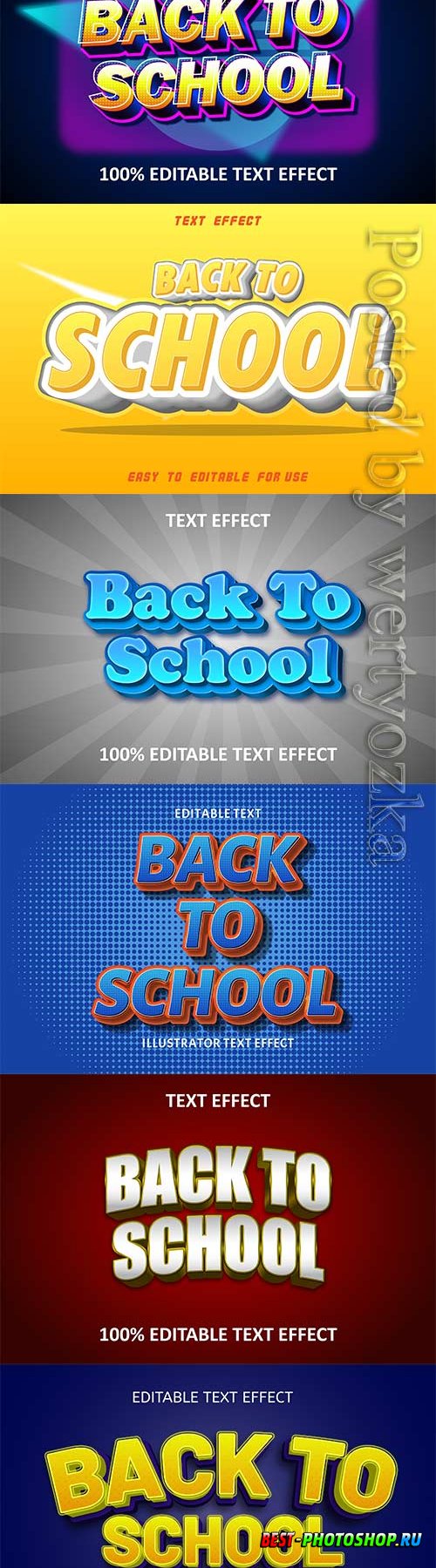 Back to school editable text effect vol 12