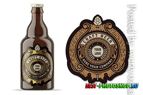 Vintage Style Beer Label Layout