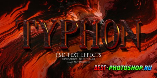 Typhon text effect Premium Psd