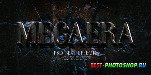 Megaera text effect Premium Psd
