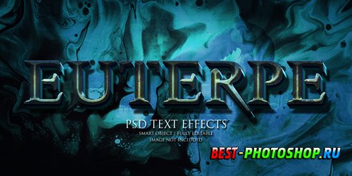 Euterpe text effect Premium Psd