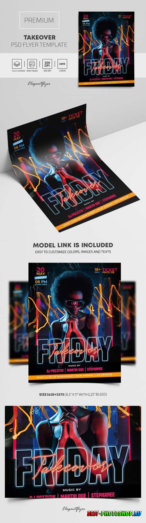Friday Takeover Party Premium PSD Flyer Template