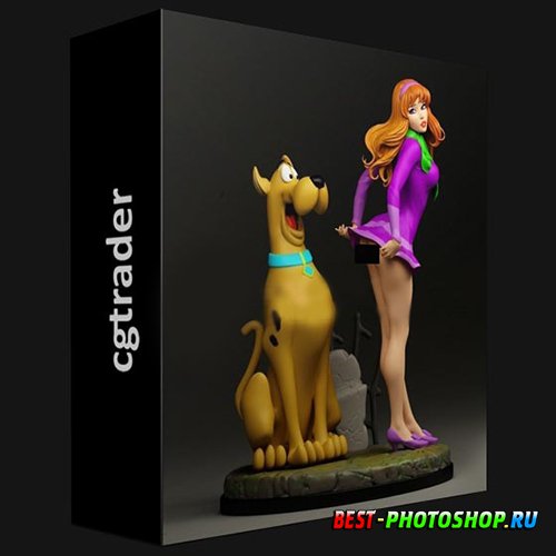 CGTRADER  DAPHNE AND SCOOBY-DOO DIORAMA 3D PRINT MODEL