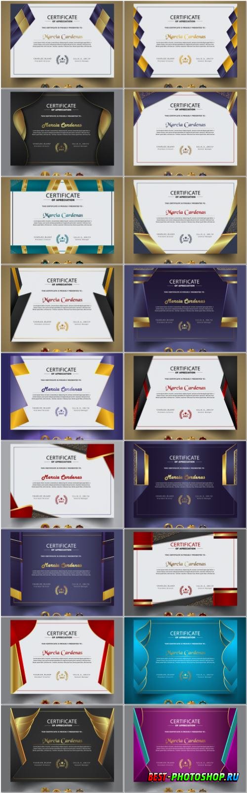 Premium certificate and vector diploma template