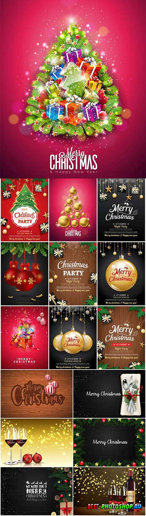 New Year and Christmas vector vol 10