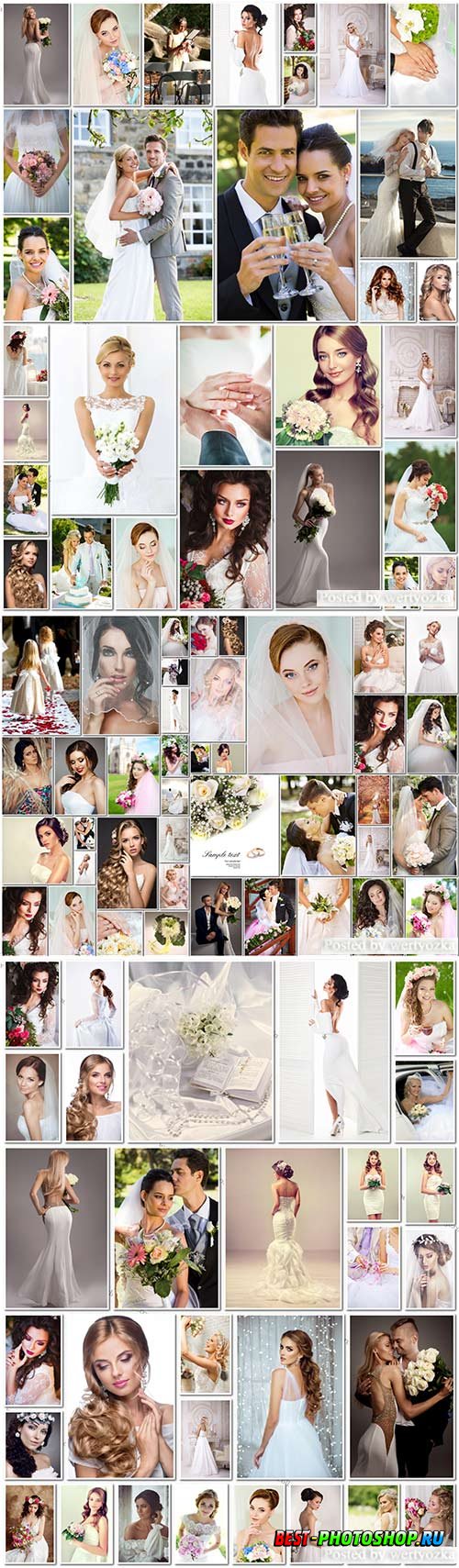 100 Bundle beautiful bride and groom, wedding stock photo vol 2
