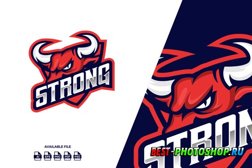 Strong Bull Esport And Sport Logo