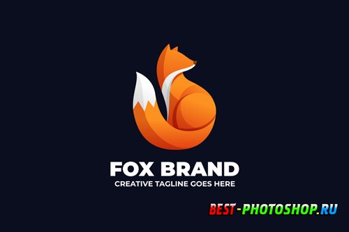 Fox Mascot Character Gradient Logo