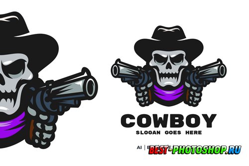 Cowboy skull logo